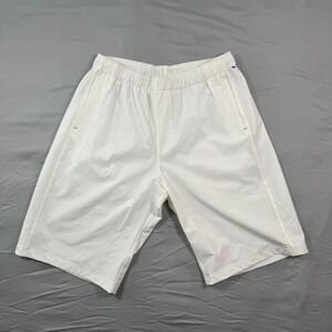 Myles‎ Apparel Everyday Shorts Mens Sz L Long White Stretch Active Performance